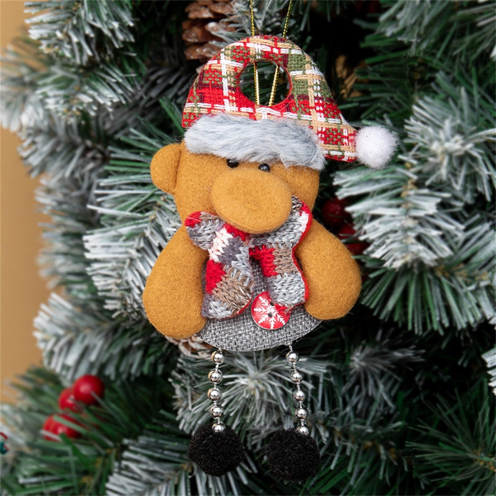 

Подвеска для украшения рождественской елки Клаус Снеговик Лось Медведь Тканевая подвеска Праздничное украшение One Size