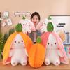 Strawberry Rabbit Plush Toy: Cute Doll Pillow & Birthday Gift for Girls