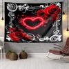 Pink Roses And Hearts Tapestry, Unique Design Tapestry, Wall Decor for Bedroom,Livingroom, Playroom,Heartwarming Fan Holiday Gifts