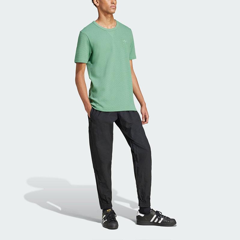 Adidas Originals Essential Trefoil Essentials Waffle T-Shirt Men T-Shirts Light-Green IY2303