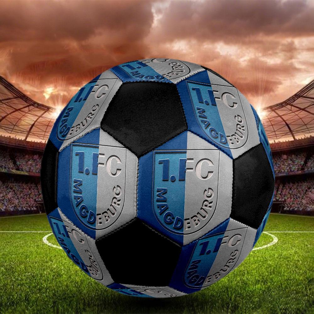 1 pezzo1. Pallone da Calcio FC Magdeburg Taglia 5 Pallone da Calcetto Indoor alla Moda Colorato Gioco in Giardino - Ottimo Regalo per Appassionati di Sport HE1