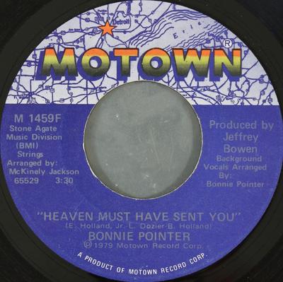 7inch Record BONNIE POINTER - Heaven Must Have Sent You M1459F MOTOWN 1979 US Soul/Funk Used