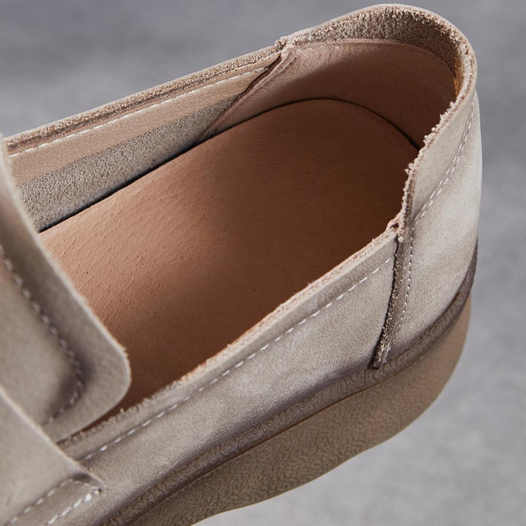 Women's Retro Casual Shoes Versatile Top-grain Leather Single Shoes Slip-on Soft-soled Loafers