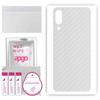 apgo Protective Skin Sticker for the Back Compatible with Sharp Basio Active, Wrap Film, Foil, Vinyl - Pattern Transparent Carbon