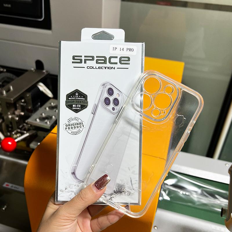 Applicable To Apple 15 Fine Hole Space Shell IPhone 14 Mobile Phone Case Acrylic 16 High Transparent Shell Max