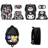 Kuromi Student Backpack Set With Pen Case And Shoulder Bag