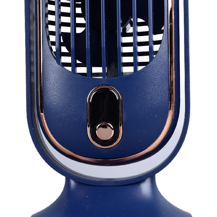 Heayzoki Tower Fan, Table Fan with 5 Speeds, Ultra Quiet Operation, Brushless Motor Tower Fan for Home Office Car (Blue)
