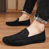 Mode Sommer Herren Einzelne Schuhe 2025 Neu Hohe Qualität Flache Sohle Gehen Bequem Fahren Weiche Sohle Luxus Mode Freizeitschuhe