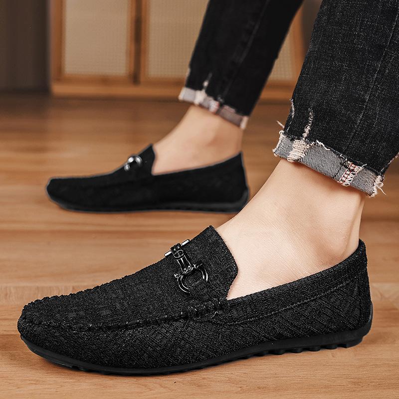 Mode Sommer Herren Einzelne Schuhe 2025 Neu Hohe Qualität Flache Sohle Gehen Bequem Fahren Weiche Sohle Luxus Mode Freizeitschuhe