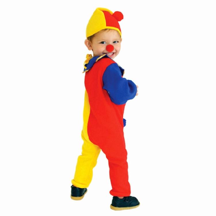 Clownkostüm Clown-Outfits Kinder Clown Verkleidungsset Clownshut Clownsnase Clown-Overalls Cosplay Halloween-Kostüm