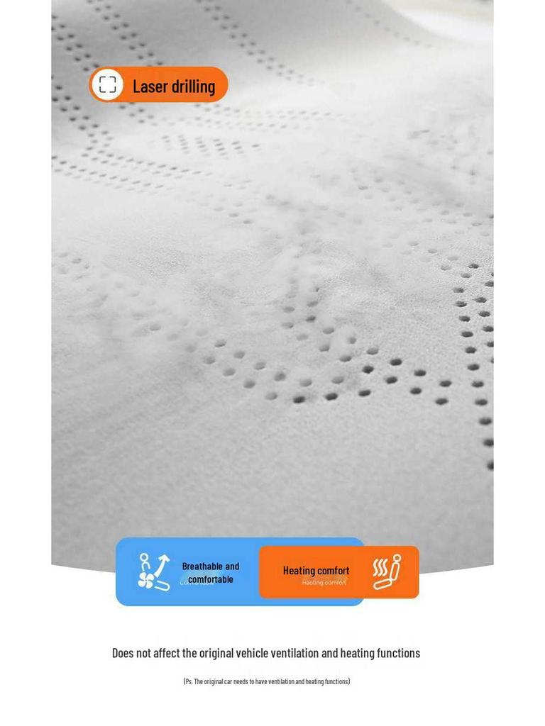 ZEEKR L6/LS6 Wildleder Autositzkissen - Ganzjahres-Universal-Halb-Umschlagabdeckung