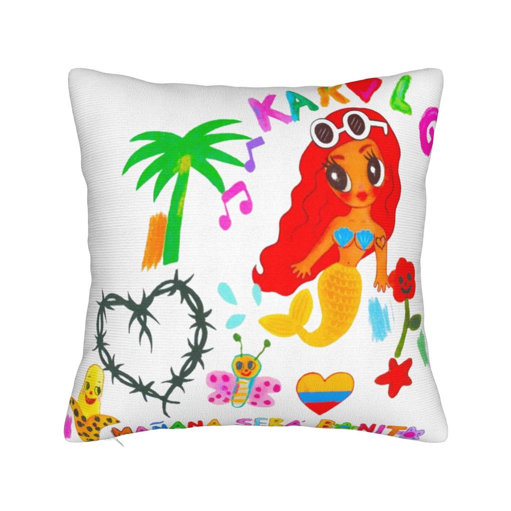 Manana Sera Bonito Sirenit Karol G Pillowcase Soft Fabric Cushion Cover Decorative Throw Pillow Case Cover Sofa 45X45
