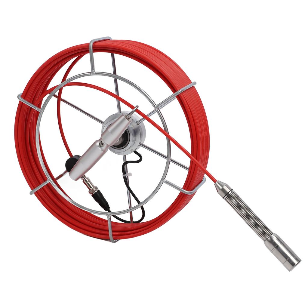 Sewer Inspection Camera 10in LCD Display IP68 23mm Probe Pipe Inspection Endoscope with 6Pcs LED Lights DVR Function