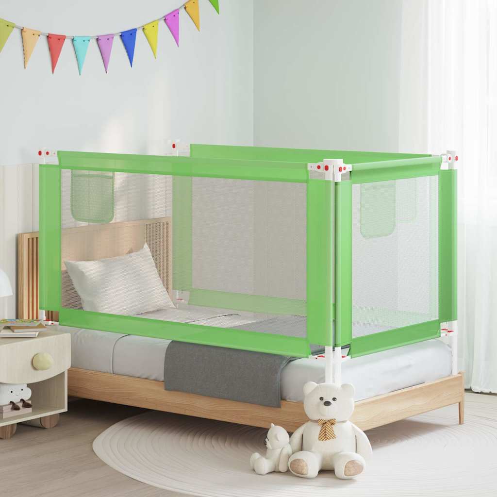 Vidaxl Children's Bed Rail, Green, 160X25 Cm, Fabric