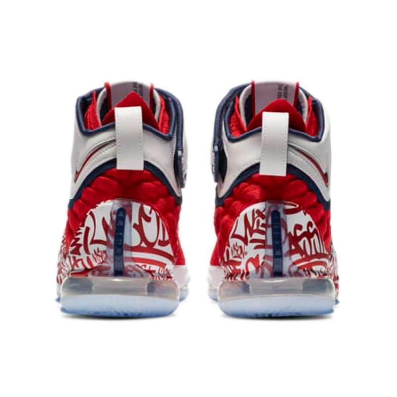 Nike LeBron 17 EP LeBron 4 Red Graffiti Sneakers CT6052-600