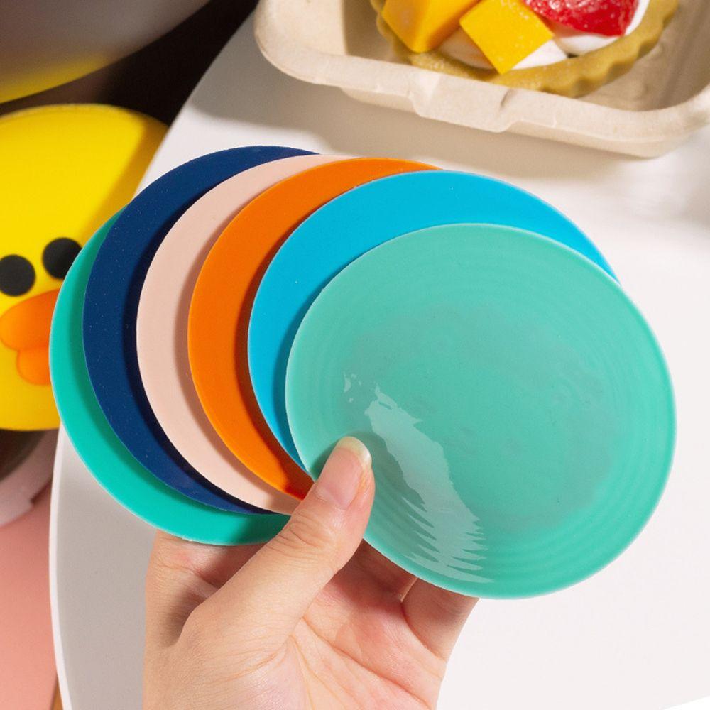 Table Decor Animals Cartoon Mugs Cover Heat Resistent Cup Mat Place Mats Silicone Coaster Placemats