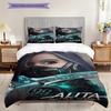 Alita Battle Angel Futuristic Warrior Three-piece set (1 * duvet cover + 2 * pillowcase, without core) 2D Flat Christmas birthday gift
