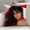 C-Camila Cabello Cushion Cover Cushion Cover Pillowcase, Anti-Mite Invisible Zipper, Linen Sofa Cushion