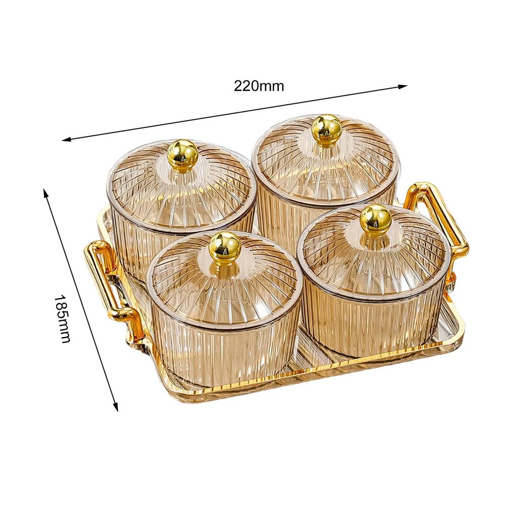 Caddy Serving Platter Serving Bowls Condiment Tray Dessert Dividing Plate Fruit Snacks Serving Platter for Kitchen Wedding Nuts