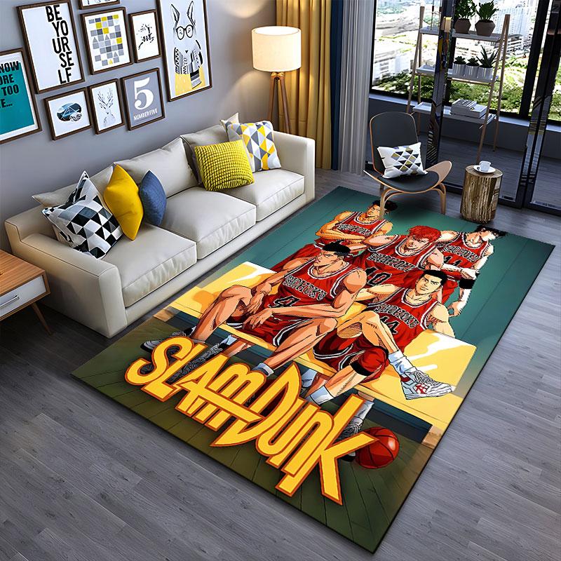 "Slam Dunk Anime Carpet Design" Suitable As a Non-slip Mat for the Living Room or Bedroom Sofa