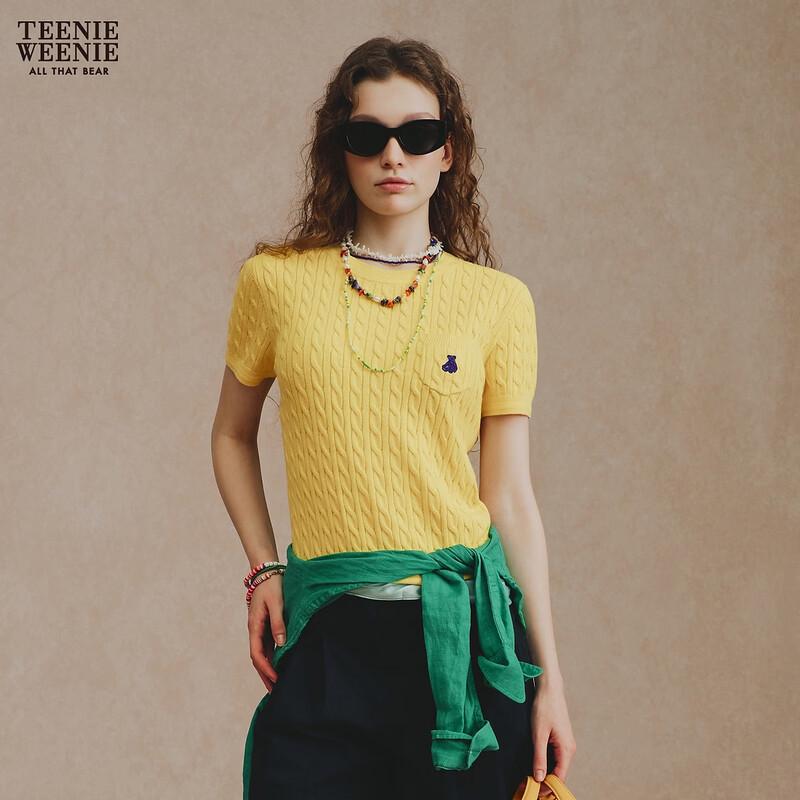 

Teenie Weenie Women s Cable Knit Short Sleeve Sweater XS