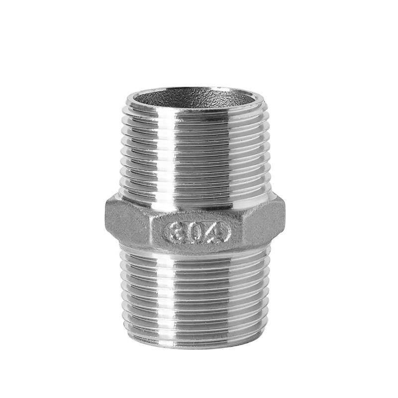Jinghong 304 Stainless Steel Double Thread Nipple