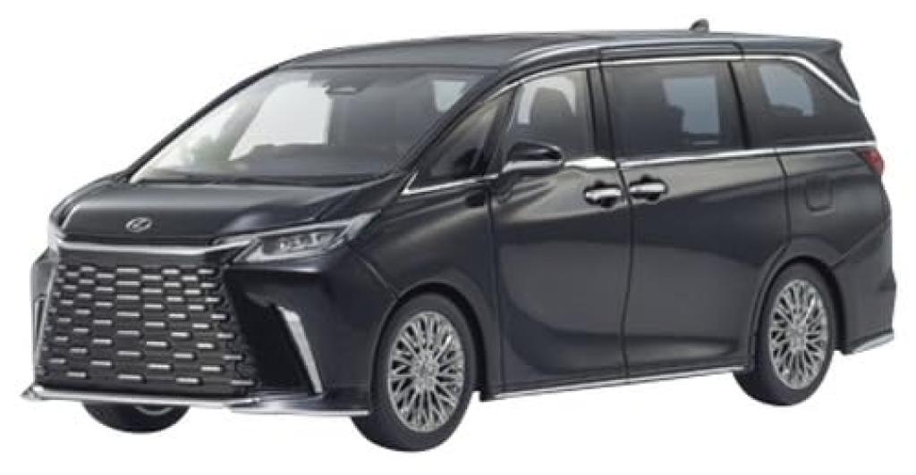 Kyosho Original Scale LEXUS LM 500h Black Glass Finished Model KS03924GBK 1/43 (Graphite Flake, 4-Seat Black)