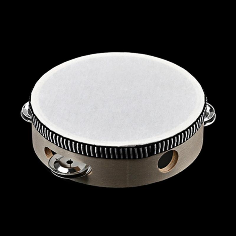 Handheld Tambourine Educational Musical Tambourine Drum for Children and Adults Wooden Tambourine Lightweight Tambourine