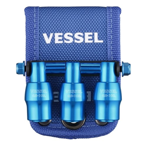VESSEL Limited Edition Quick Catcher Triple Holder, Blue, QB-10B3BB
