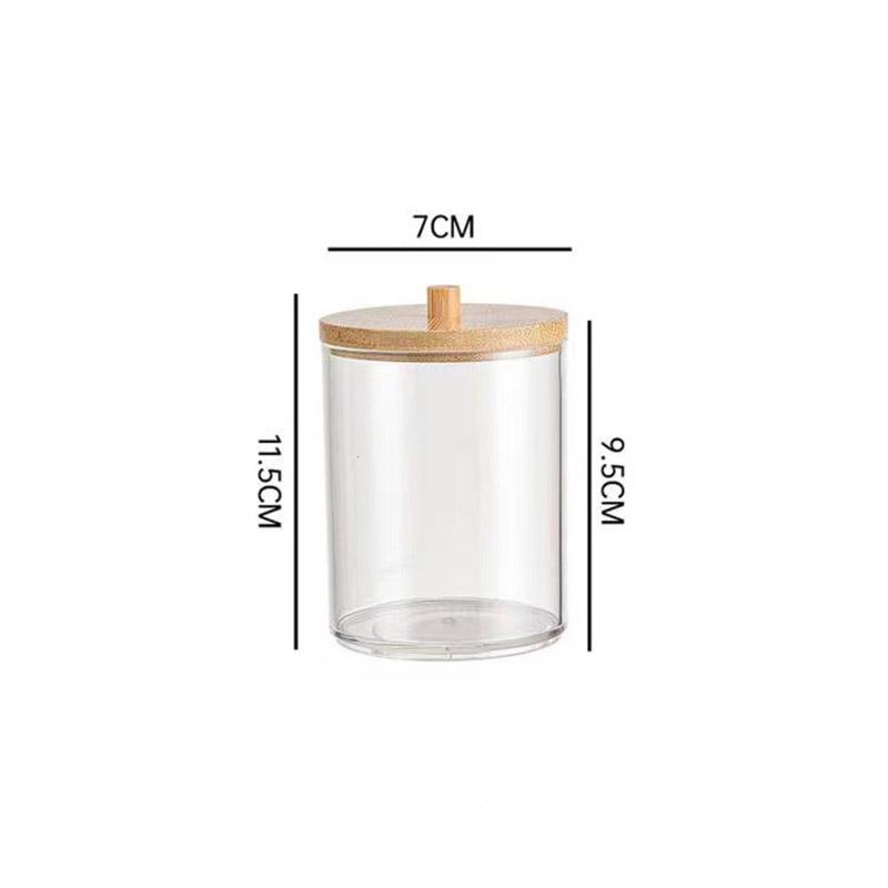 Acrylic Transparent Storage Box Large Capacity Easy To Clean Dust-Proof Cotton Swabs Makeup Cloths Dental Floss Storage Tube