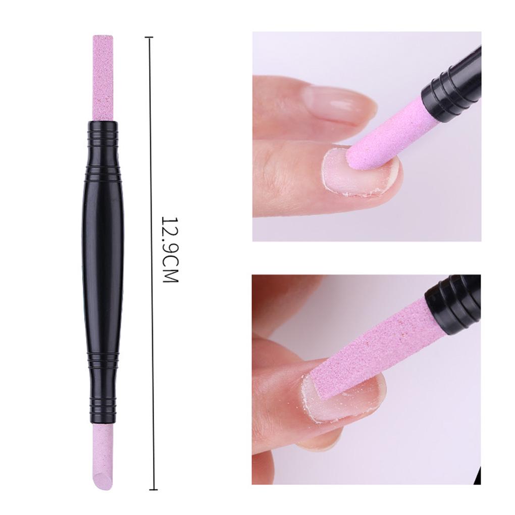 Nail Polishing Pen Double-headed Supplies Repair Grinding Bar Professional Girl Manicure Tool Household Accessories