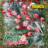 10/1PCS Green Pine Needles Red Berry Branches Snowflake Pine Cone Cutting Fake Plants Xmas Tree DIY Wreath Tabletop Party Decor