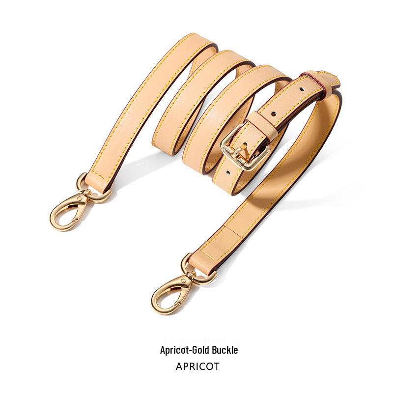 Adjustable Genuine Leather Crossbody Bag Strap - Thin Plain Weave for Women