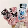 For Xiaomi Redmi 13C 5G 4G  Back Bumper Redmi 13 4G Colorful Butterfly Flower Painting Phone Case Transparent Soft TPU Silicone