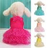 Pet Clothes Eye-catching Wear Resistant Polyester Puppy Princess Wedding Dress Pet Garment for Autumn