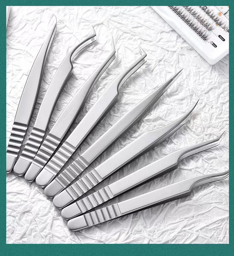 Ukraine Precision Curved Eyelash Tweezers for False Lash Application