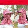 Wide Brim Tea Picking Cap Anti-UV Sunscreen Hat Fashion Women's Ponytail Hat  Outdoor