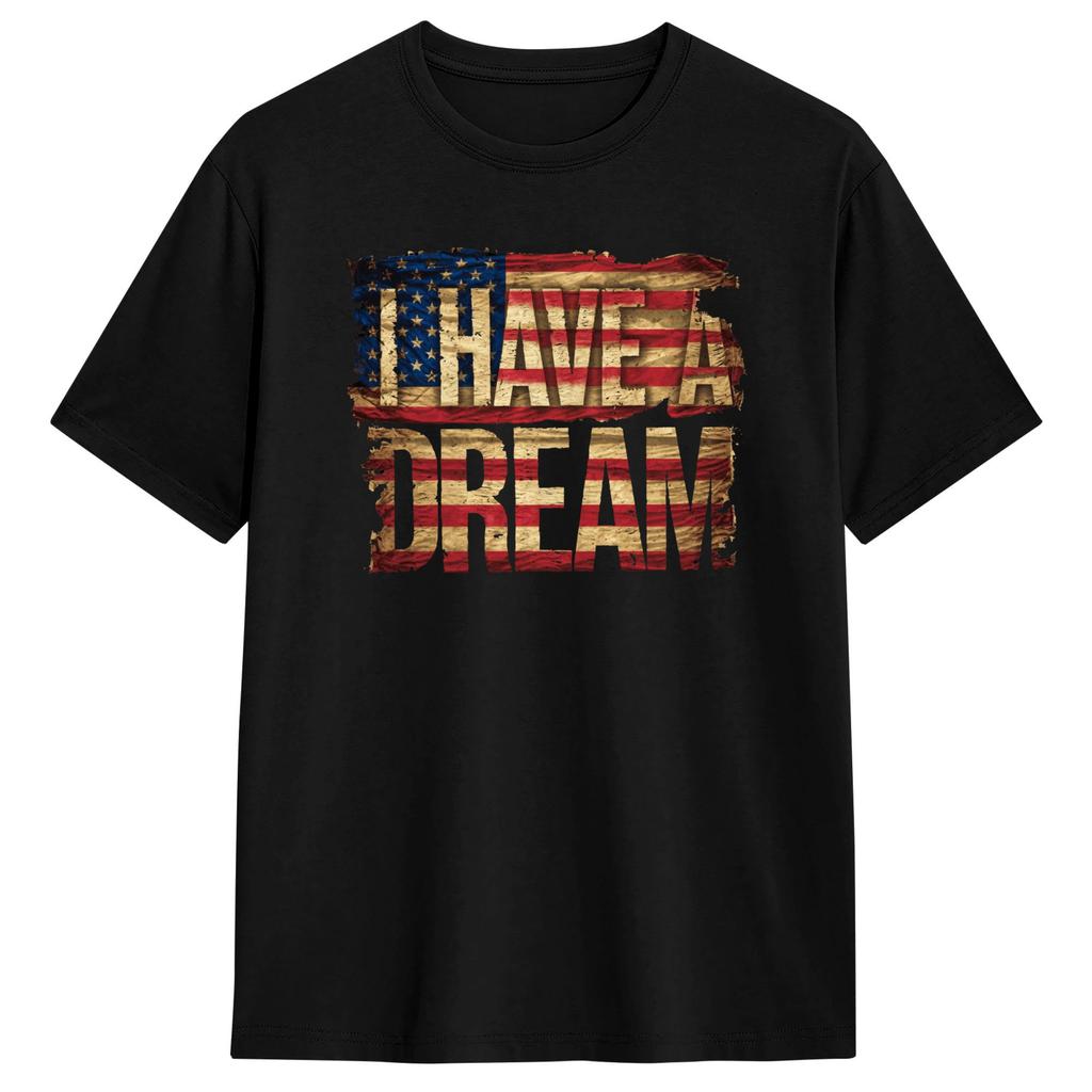 Men's Black History Month Martin Have Dream Luther King Day T Shirts 100% Cotton Clothes Funny Short Sleeve O Neck Tees
