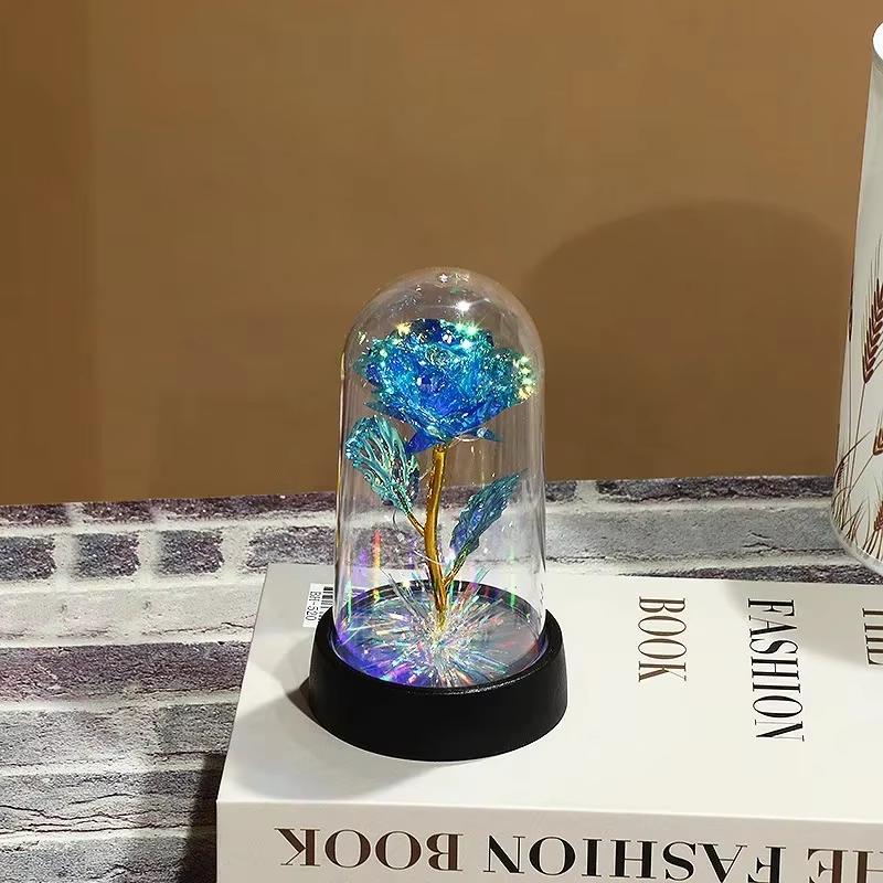 Rose Light Beautiful Realistic Looking Night Light Rose Eternal Flower Party Supplies LED Simulation Rose Flower Valentine's Day