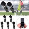 With Black Rope Referee Sport Rugby Cheerleading Tool Cheerleaders ABS Whistles Black Whistle