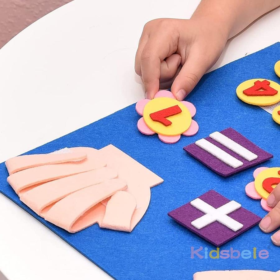 Kids Math Learning Plaything – Montessori Counting Sticks & Number Board, Addition & Subtraction Educational Set