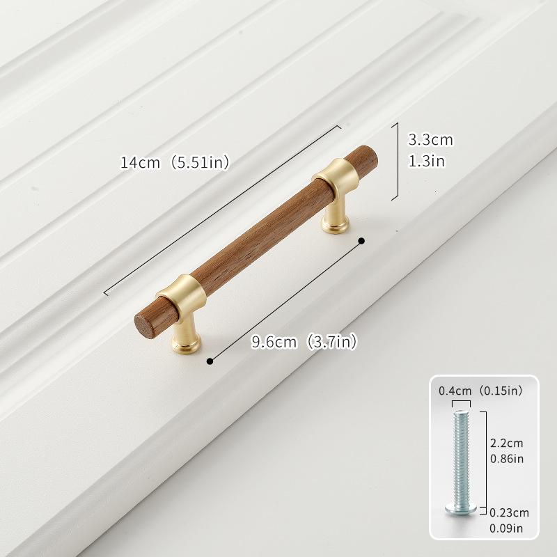 New Style Black Walnut Solid Wood Handle for Cabinets, Drawers, or Wardrobes