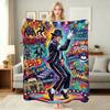 Pop Tribute Pattern Blanket Allseason Fleece Blanket For Bedroom Sofa Bed Home Party Decor New Year Gift