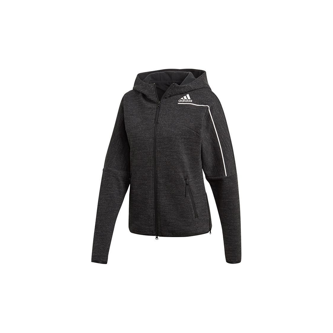 (WMNS) adidas Training Hooded Jacket Asia Sizing  Black  Women s GU2080 S