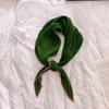 Korean Spring and Summer Versatile Wrinkled Solid Color Silk Scarf Women's Foreign Style Headband Temperament Scarf Tied Bag Neck Pleated Small Scarf