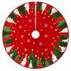 Christmas Tree Skirt Short Plush Decor With Bell Pattern For Holiday Festive Decor