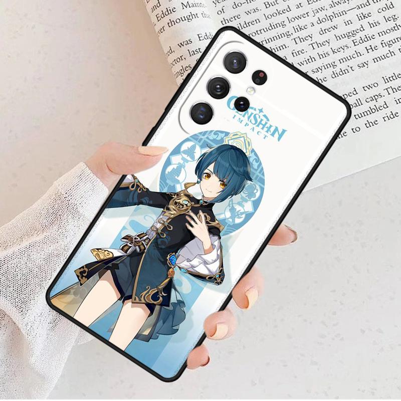 Genshin Impact Xingqiu Phone Case For Samsung Galaxy S25 S23 S30 S8 S21 S20 FE S24 S22 Note 10 20 Plus lite Ultra