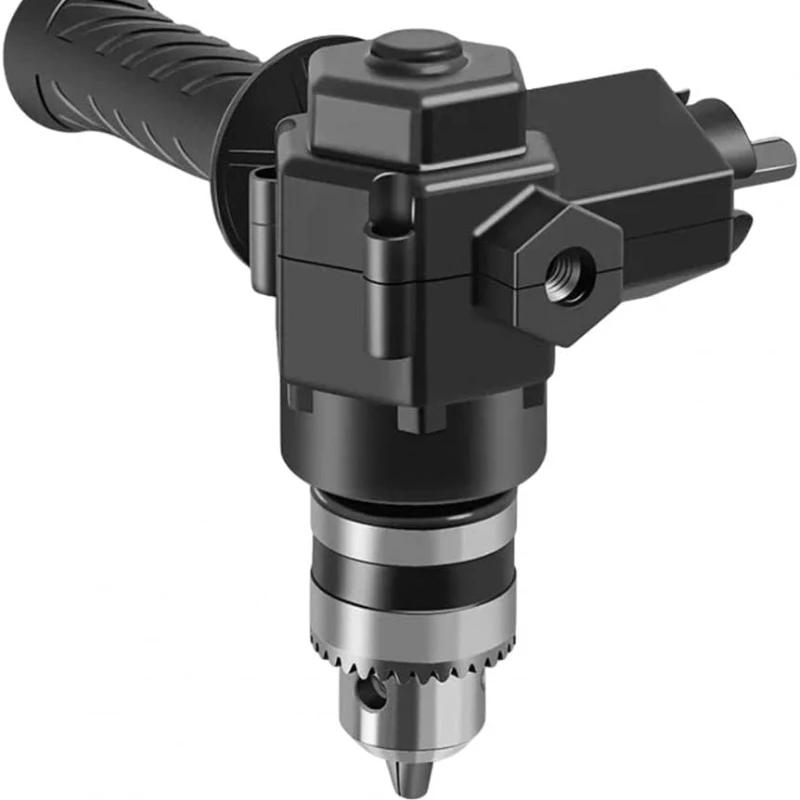 Portable 90° Right Angle Drill Adapter Impact Chuck Corner Extension Tool for Tight Space Drilling