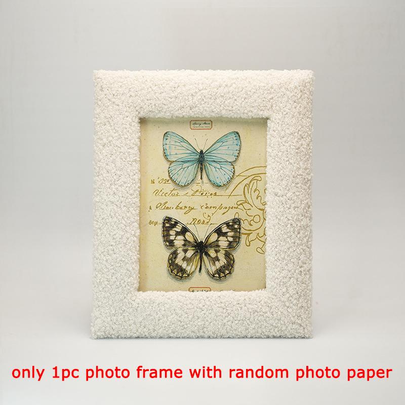 

WTEMPO Plush Photo Frame Vertical Rectangular Photo Frame Elegant Home Decor Desktop Photo Holder Collage Photo Poster Artwork Display Photo Frames 1pc*18.5*23.5cm бежевый
