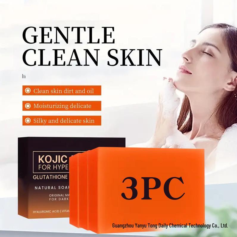 Sada ručně vyráběných mýdel s kyselinou kojovou, papájou a kurkumou s esenciálními oleji